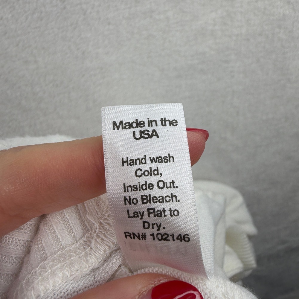 Michael Stars L Large Madison Brushed Jersey Long Sleeve Dolman Mock Neck White - Picture 7 of 12